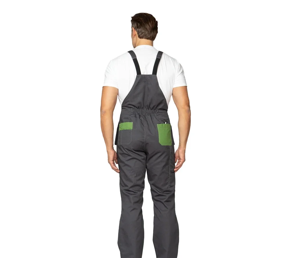 Костюм мужской "Бренд 2 2020" тёмно-серый/зелёный (куртка и полукомбинезон) - фото 10