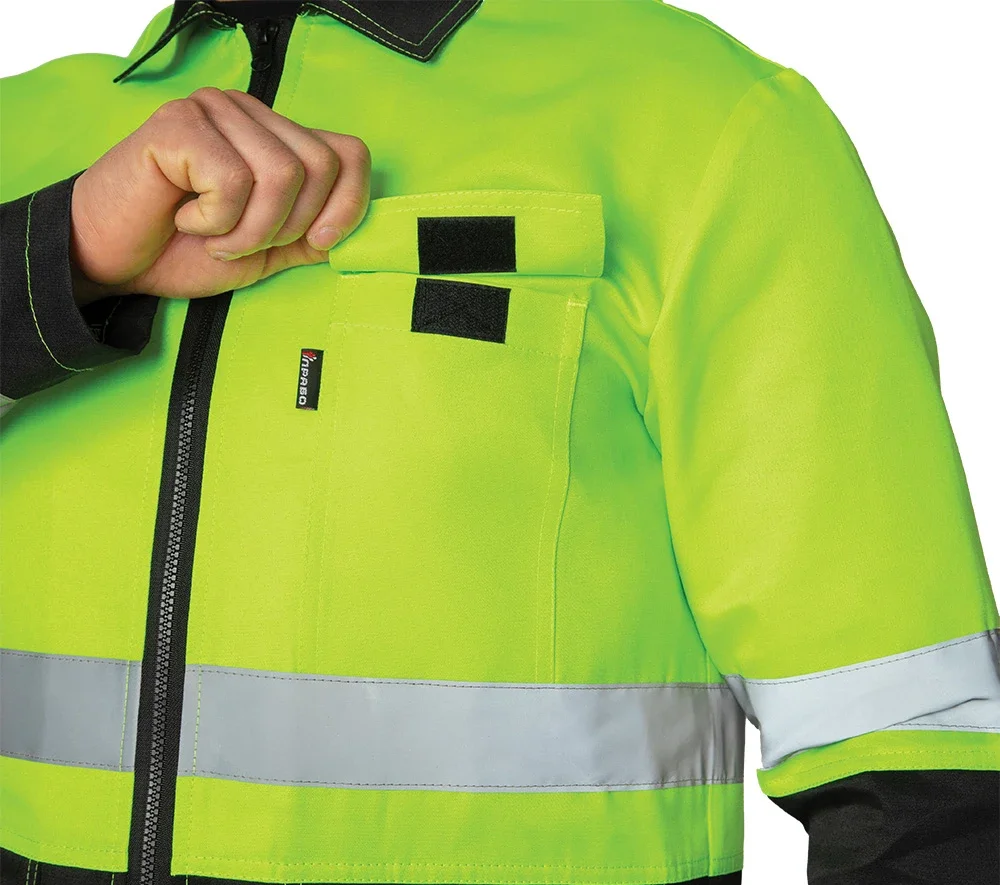 Костюм мужской летний "Спектр 2М" лимонный/чёрный 3 класса сигнальной защиты (куртка и полукомбинезон) - фото 7
