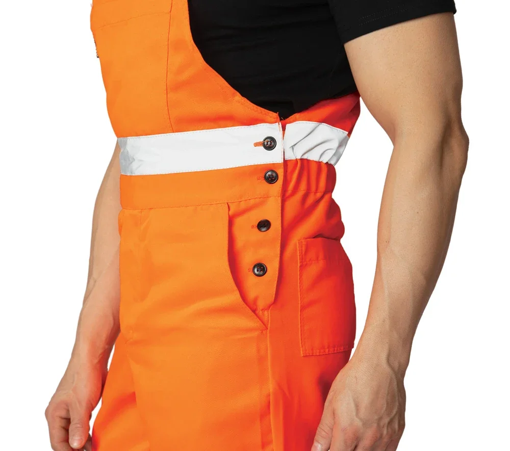 Костюм мужской летний "Спектр 2М" оранжевый/синий 3 класса сигнальной защиты (куртка и полукомбинезон) - фото 7