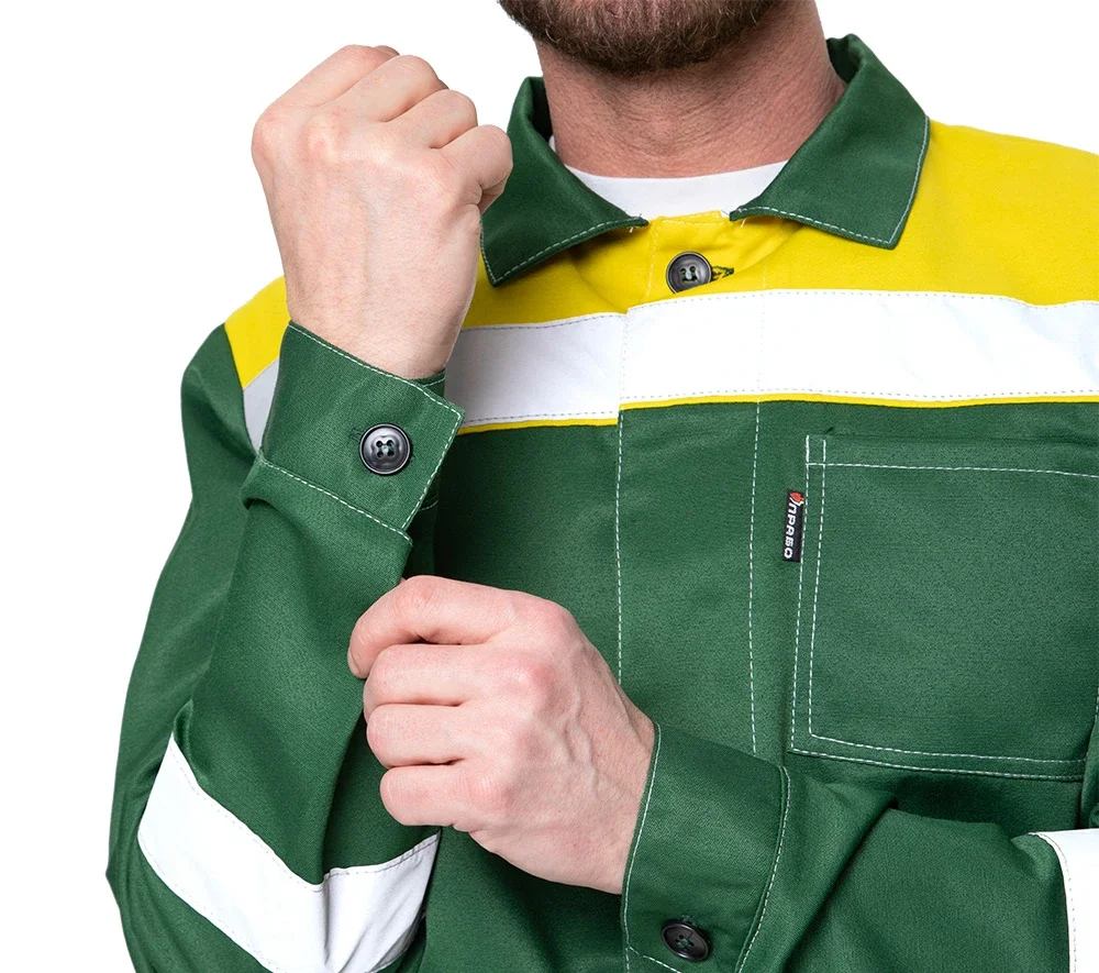 Костюм мужской "Пантеон 2 СОП" зелёный/жёлтый - фото 13