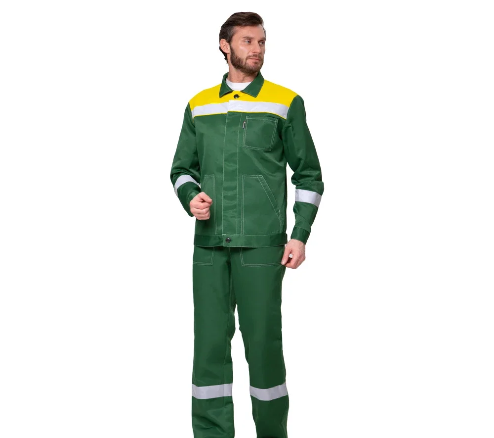 Костюм мужской "Пантеон 2 СОП" зелёный/жёлтый - фото 4