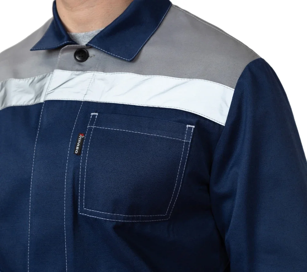 Костюм мужской "Пантеон СОП" синий/серый (куртка и брюки) - фото 5