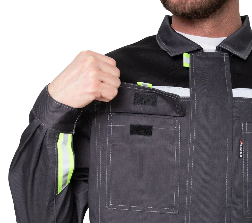 Костюм мужской "Профессионал 1" серый/чёрный (куртка и брюки) - фото 13