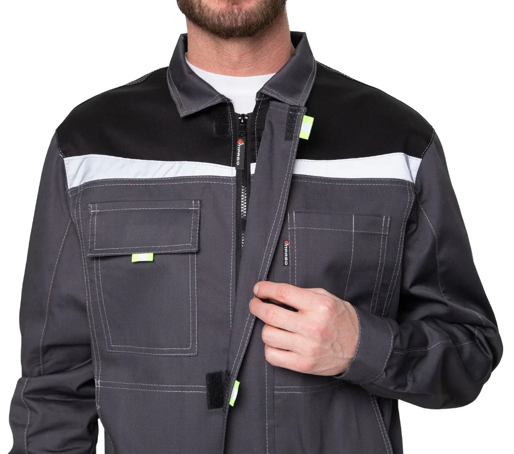 Костюм мужской "Профессионал 1" серый/чёрный (куртка и брюки) - фото 14