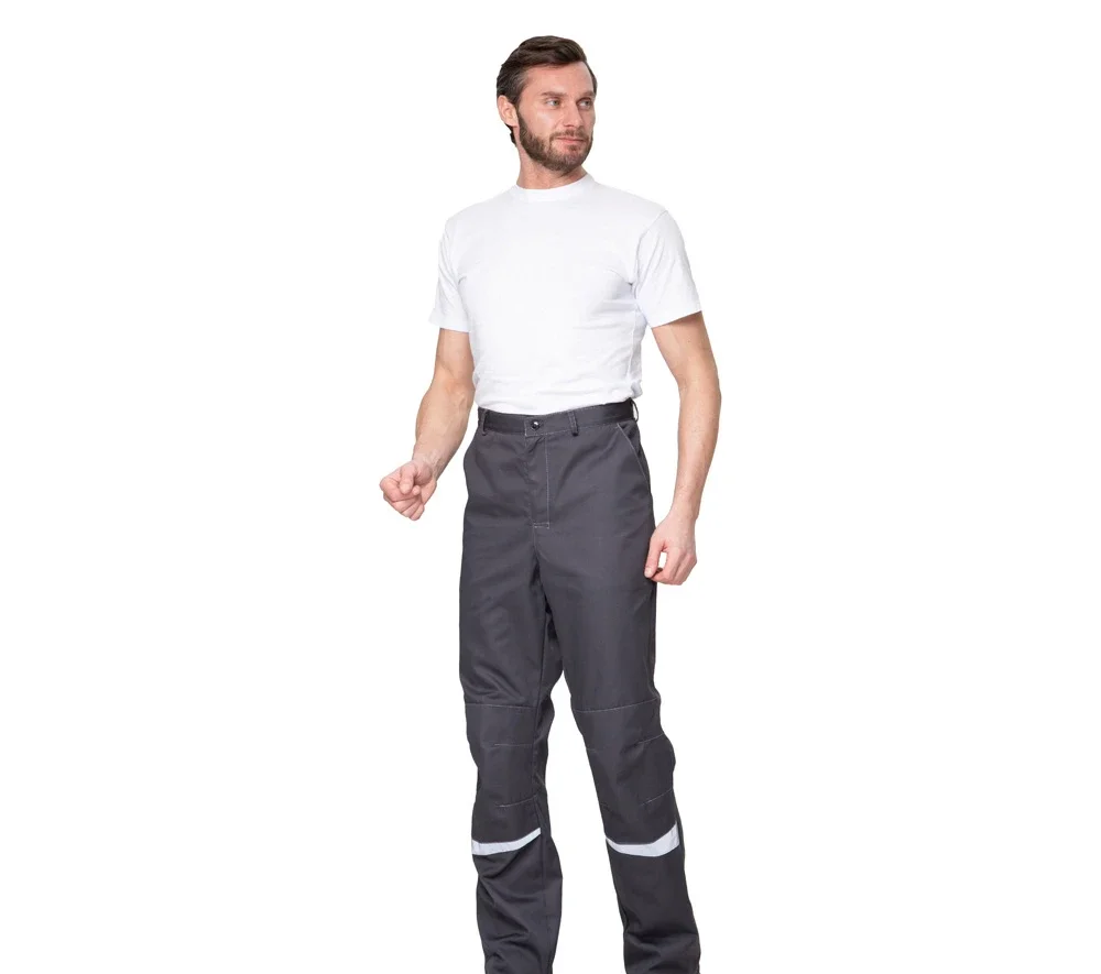 Костюм мужской "Профессионал 1" серый/чёрный (куртка и брюки) - фото 9