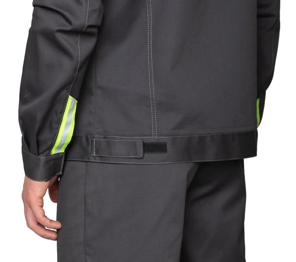 Костюм мужской "Профессионал 1" тёмно-серый/светло-серый (куртка и брюки) - фото 11