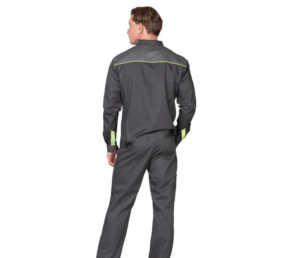 Костюм мужской "Профессионал 1" тёмно-серый/светло-серый (куртка и брюки) - фото 5