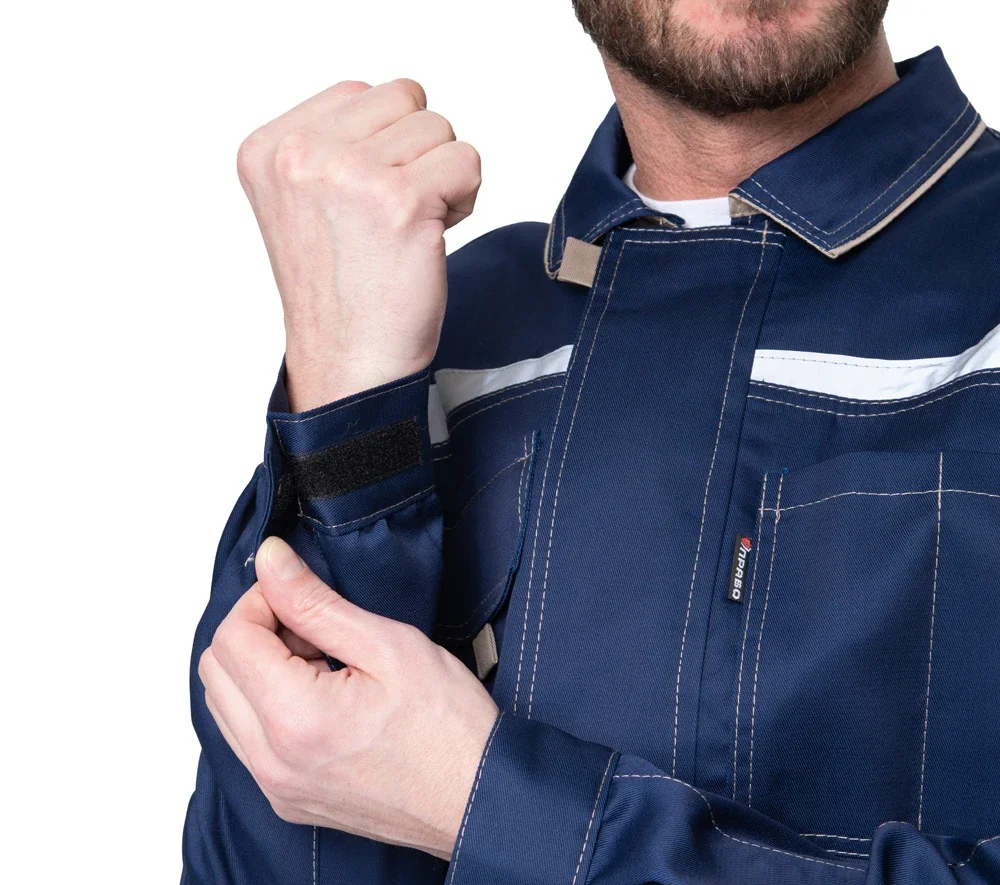 Костюм мужской "Профессионал 1" синий/бежевый (куртка и брюки) - фото 13