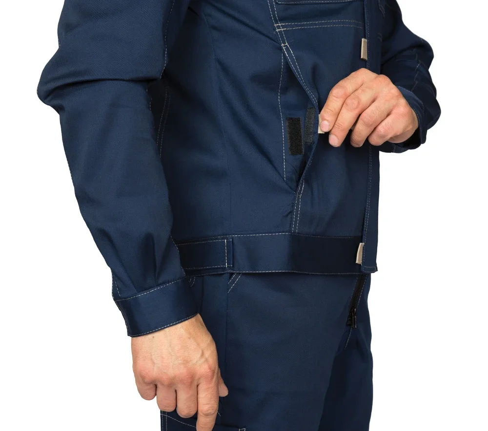 Костюм мужской летний "Профессионал 2 СОП" тёмно-синий/бежевый (куртка и полукомбинезон) - фото 11