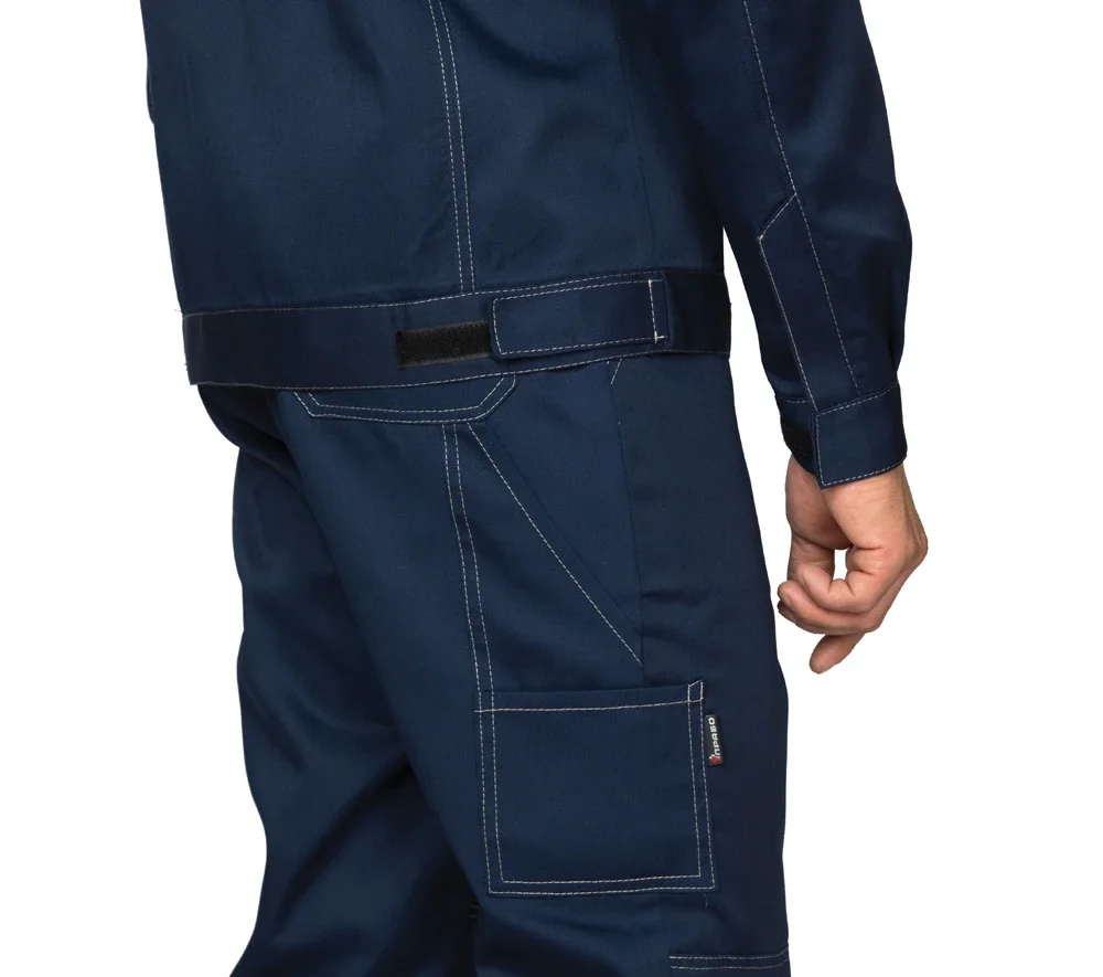 Костюм мужской летний "Профессионал 2 СОП" тёмно-синий/бежевый (куртка и полукомбинезон) - фото 12
