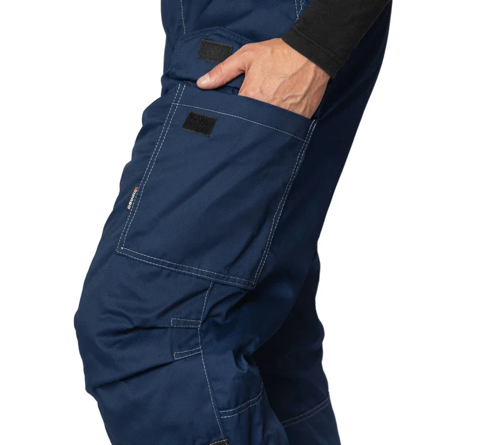 Костюм мужской утеплённый "Азимут" синий/чёрный (куртка и брюки) - фото 15