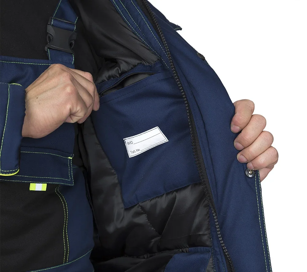 Костюм мужской утеплённый "Бренд К" тёмно-синий/чёрный - фото 8