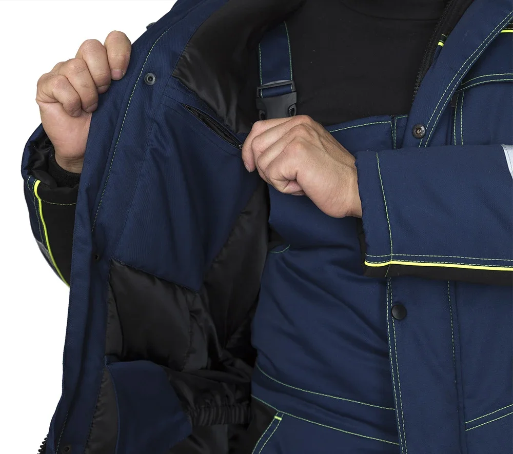 Костюм мужской утеплённый "Бренд К" тёмно-синий/чёрный - фото 9