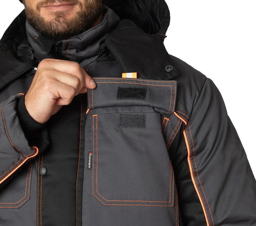 Костюм мужской утеплённый "Бренд Ультра" тёмно-серый/чёрный - фото 16