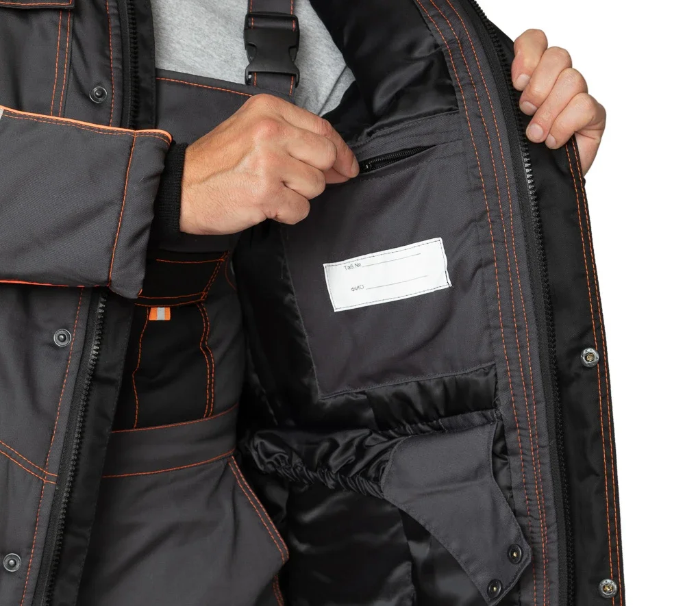 Костюм мужской утеплённый "Бренд Ультра" тёмно-серый/чёрный - фото 19