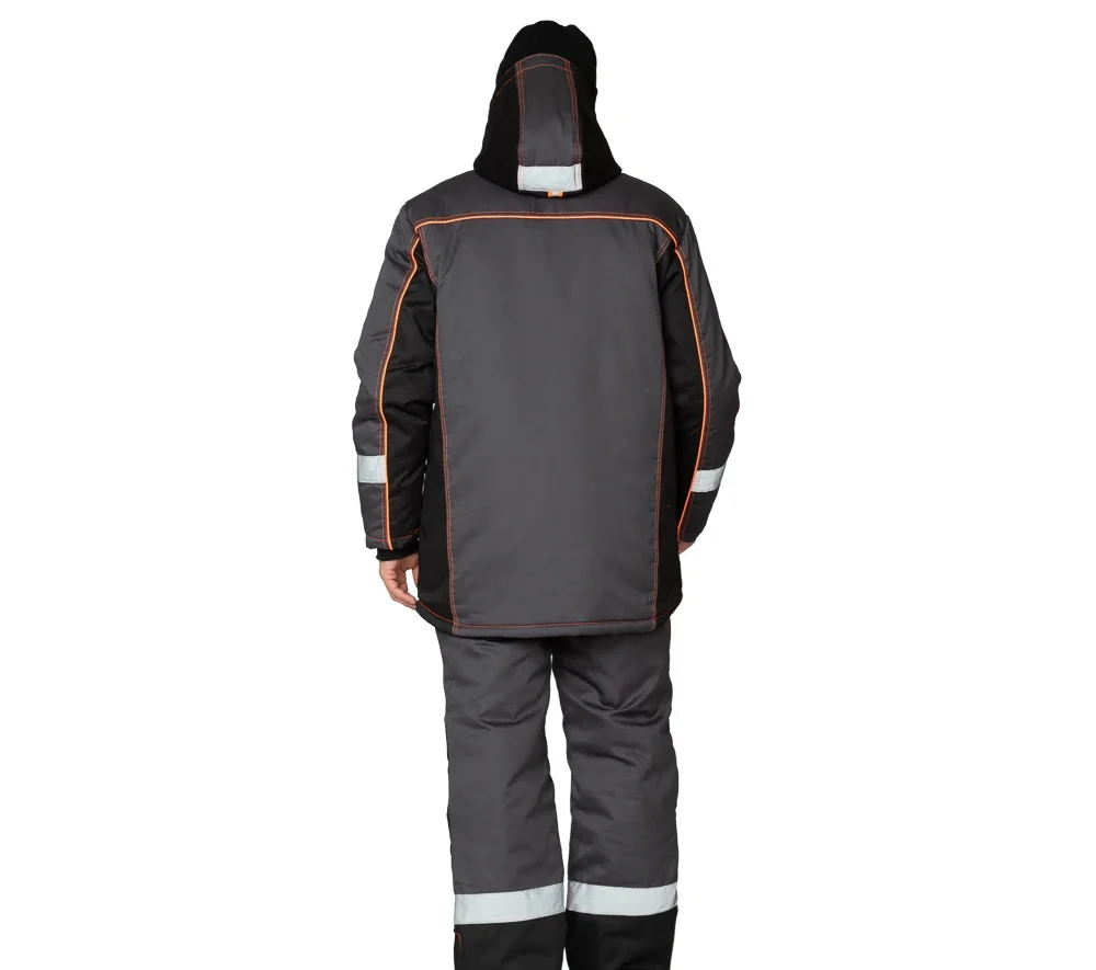 Костюм мужской утеплённый "Бренд Ультра" тёмно-серый/чёрный - фото 9