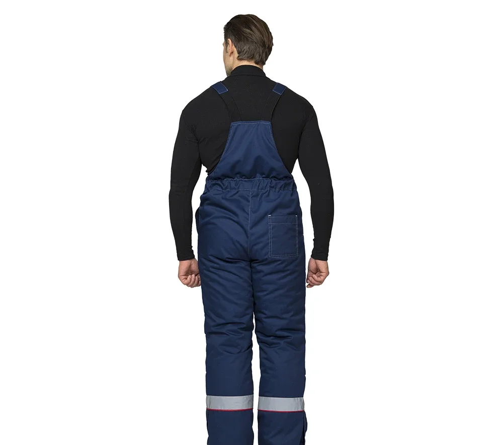 Костюм мужской утеплённый "Профессионал 2" тёмно-синий/красный (куртка и полукомбинезон) - фото 5