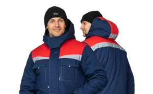 Костюм мужской утеплённый "Профессионал 2" тёмно-синий/красный (куртка и полукомбинезон) - фото 9