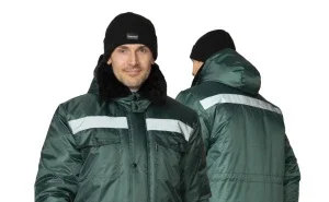 Костюм мужской утеплённый "Мастер 1" зелёный (куртка и брюки) - фото 14