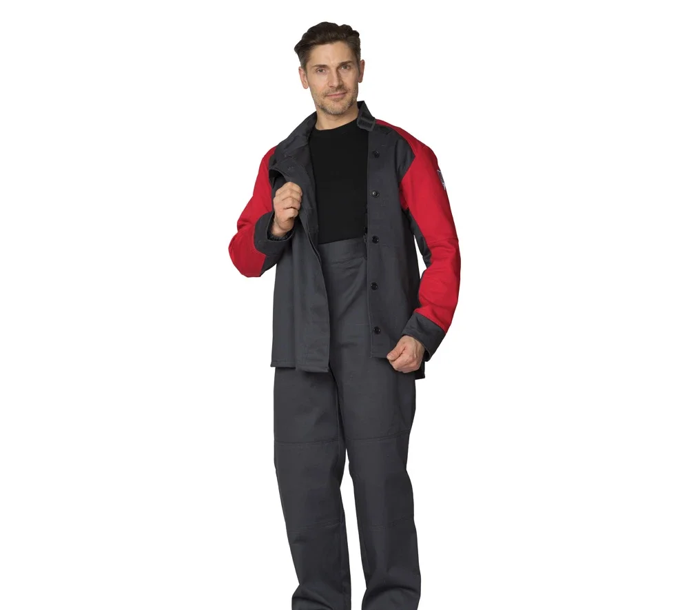 Костюм огнестойкий "Гектор" серый/красный 1 класса защиты (куртка и брюки) - фото 4