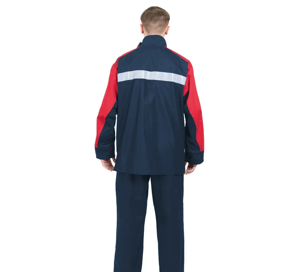 Костюм огнестойкий "Гектор" синий/красный 1 класса защиты (куртка и брюки) - фото 3