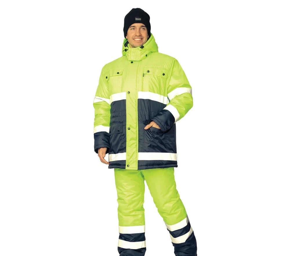 Костюм утеплённый "Спектр 2" лимонный/синий (куртка и полукомбинезон) - фото 2