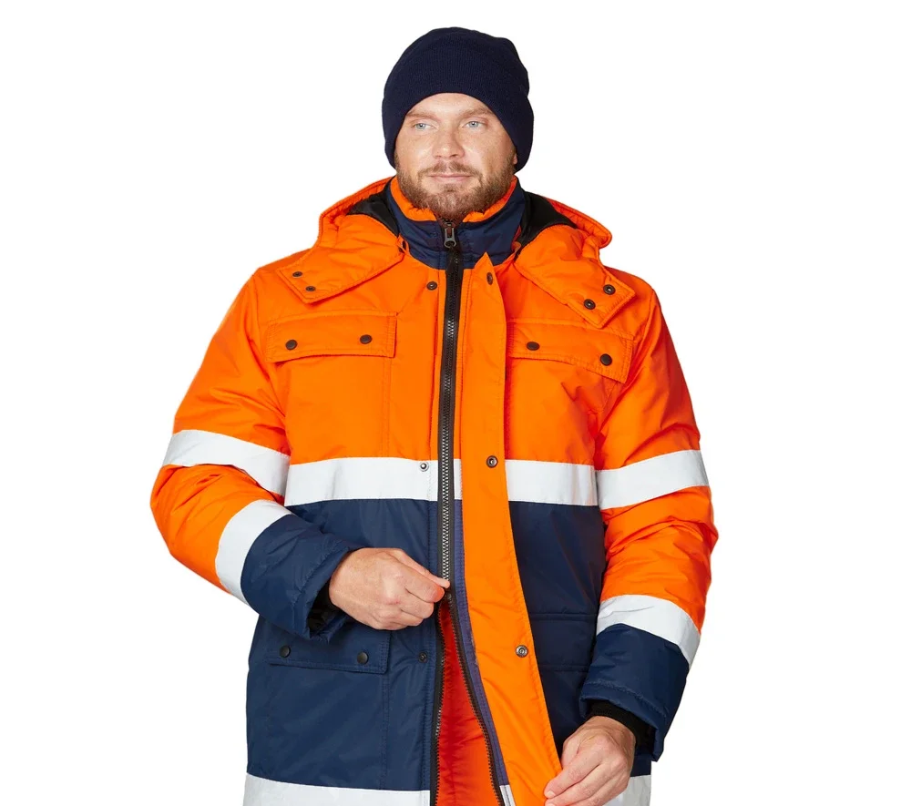 Костюм мужской утеплённый "Спектр 2 Ультра" оранжевый/синий (куртка и полукомбинезон) - фото 20