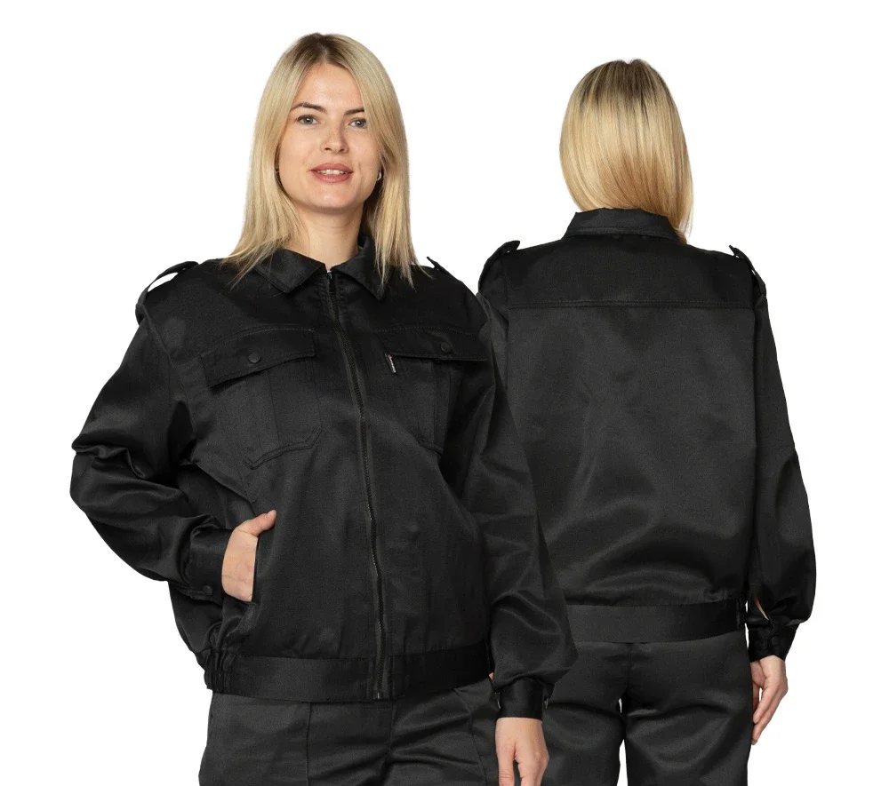 Костюм женский "Альфа" чёрный для сотрудниц охранных предприятий (куртка и брюки) - фото 1