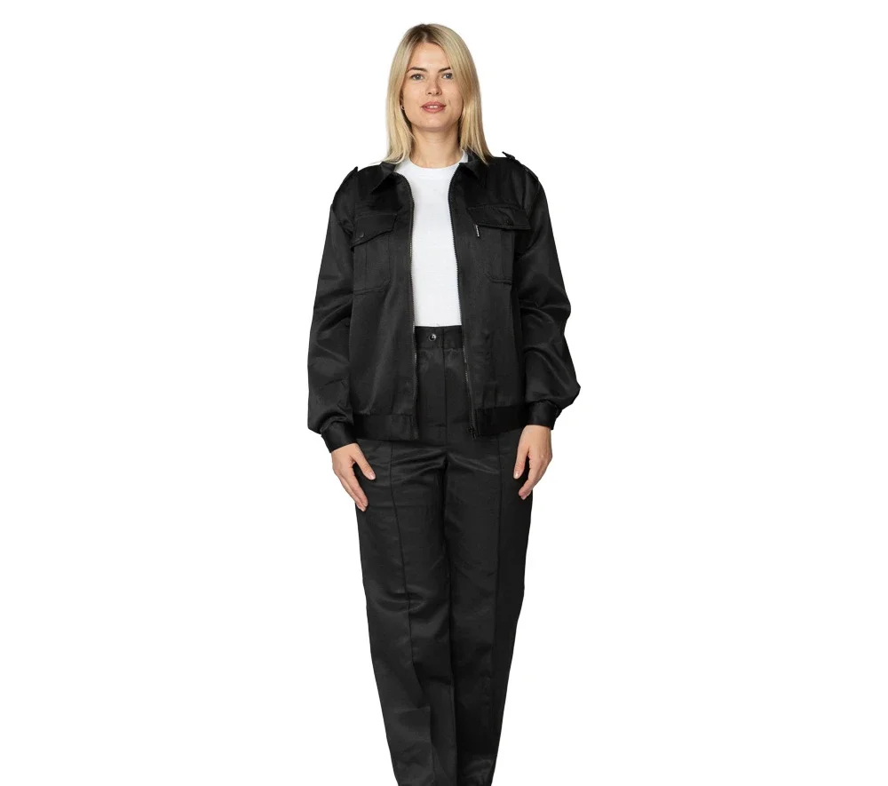 Костюм женский "Альфа" чёрный для сотрудниц охранных предприятий (куртка и брюки) - фото 3
