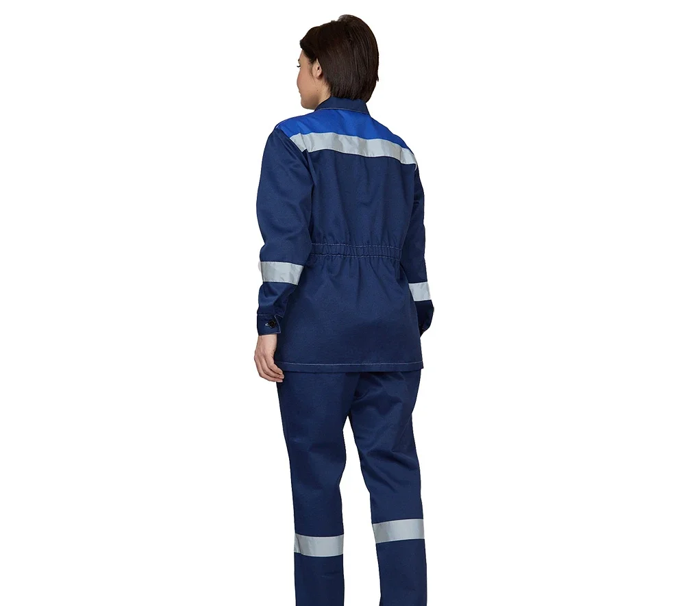 Костюм женский "Пантеон" синий/василёк (куртка и брюки) - фото 4