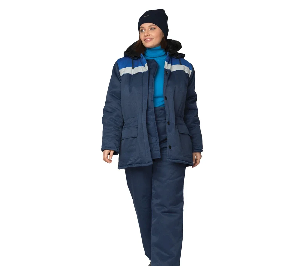 Костюм женский утеплённый "Стандарт СОП" синий/василёк (куртка и брюки) - фото 4
