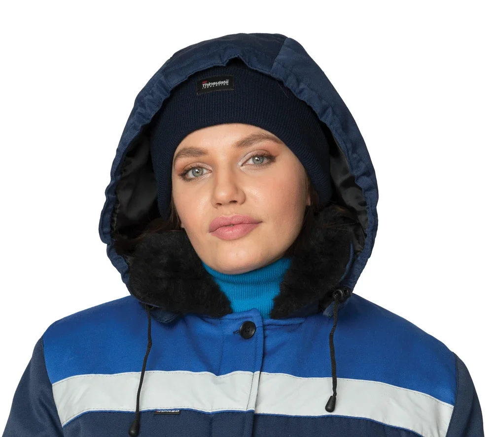 Костюм женский утеплённый "Стандарт СОП" синий/василёк (куртка и брюки) - фото 9