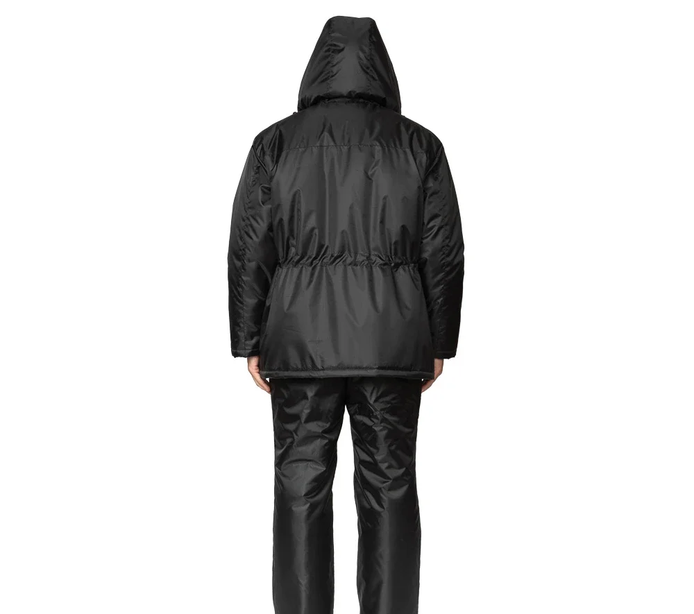 Куртка мужская утеплённая "Альфа" удлинённая чёрная - фото 5