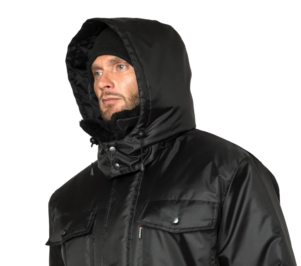 Куртка мужская утеплённая "Альфа" удлинённая чёрная - фото 8