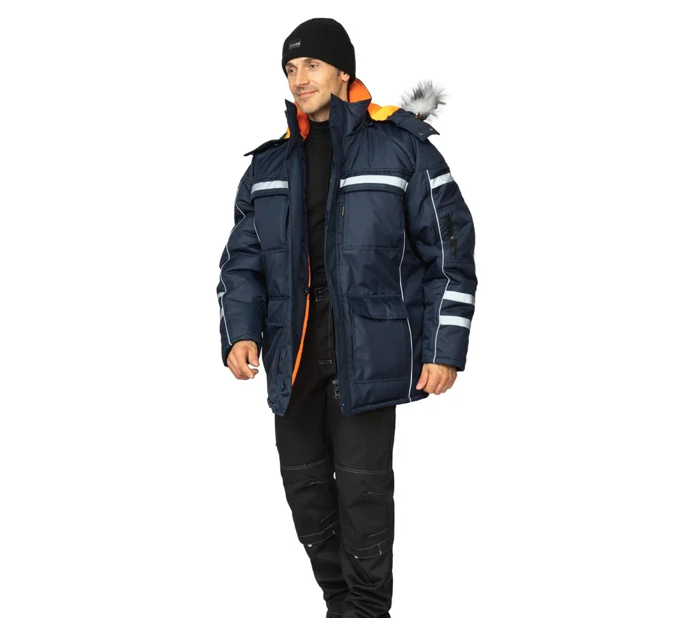 Куртка мужская утеплённая "Аляска Ультра" тёмно-синяя - фото 4