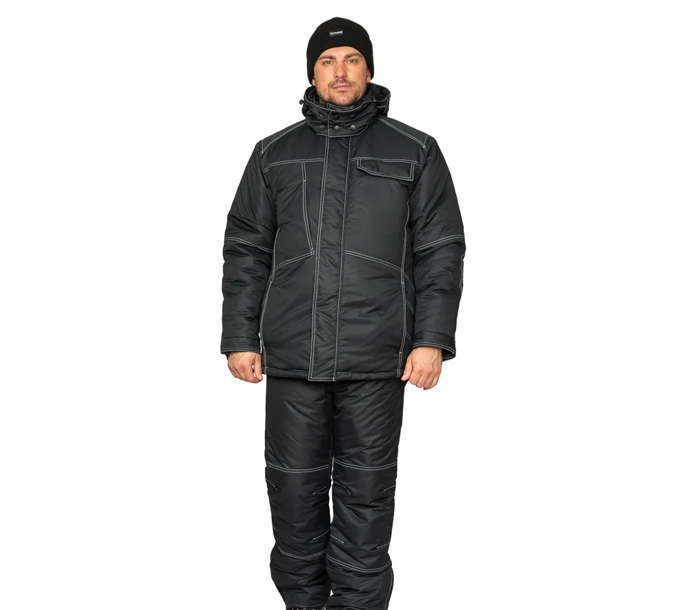 Куртка мужская утеплённая "Викинг" чёрная - фото 2