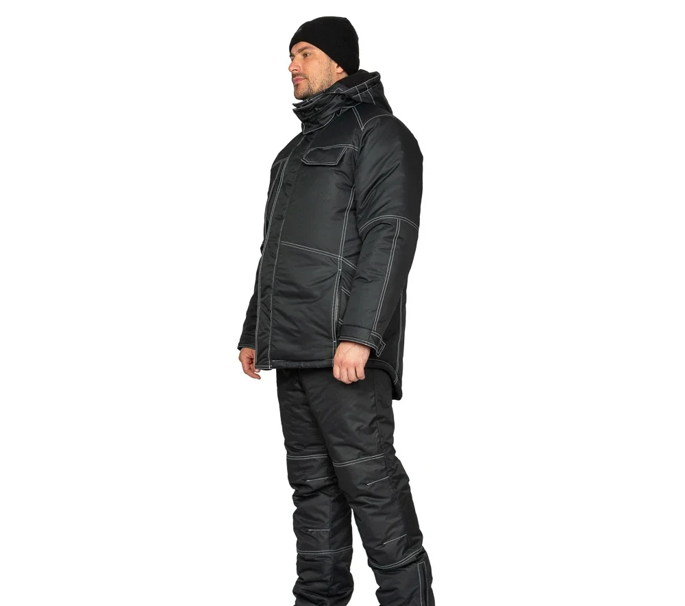 Куртка мужская утеплённая "Викинг" чёрная - фото 3