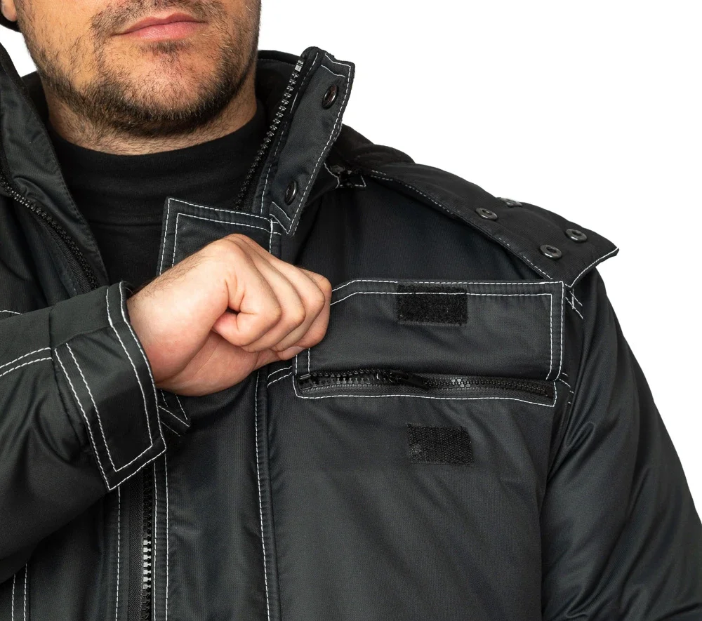 Куртка мужская утеплённая "Викинг" чёрная - фото 6