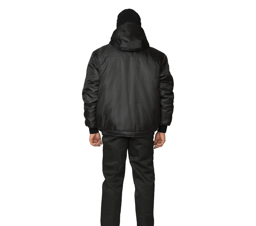 Куртка мужская утеплённая "Альфа" чёрная укороченная - фото 5