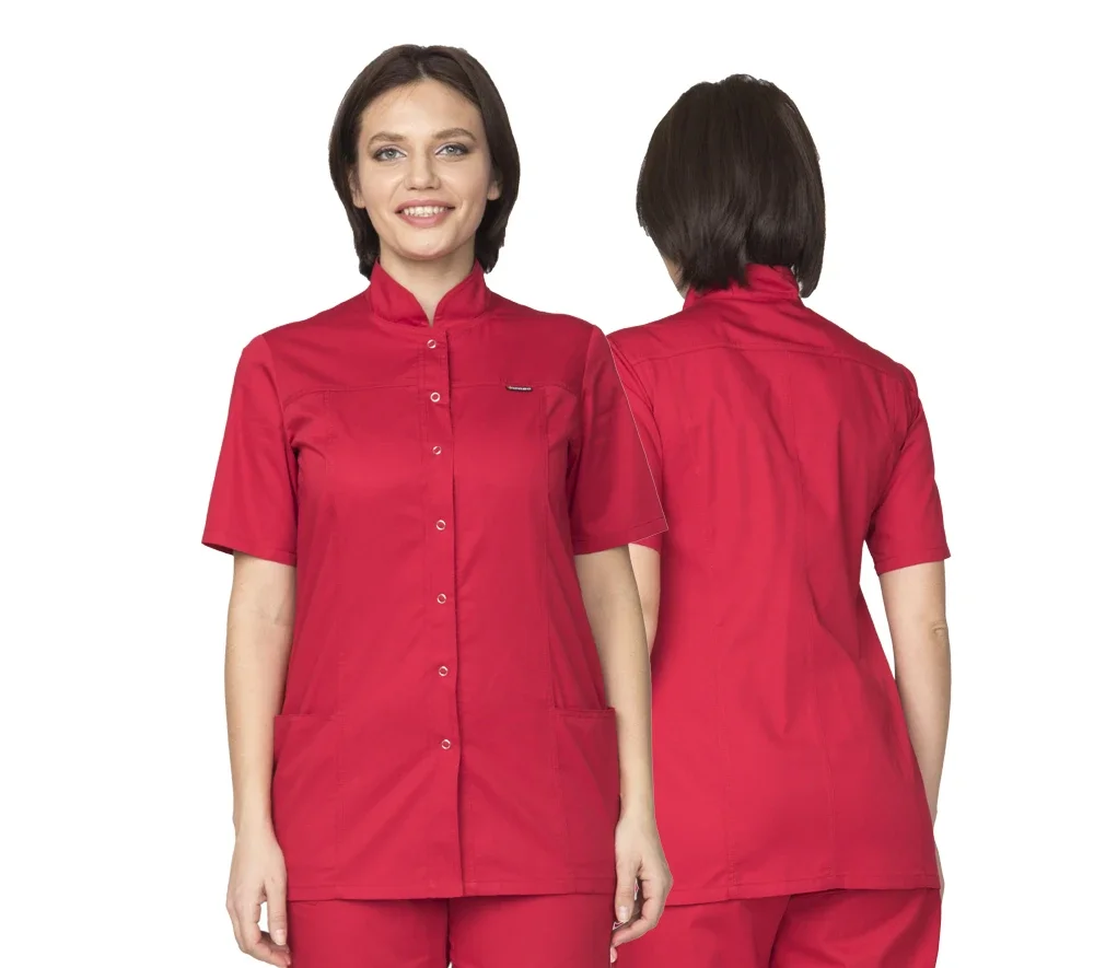 Куртка женская "Медик" красная - фото 1