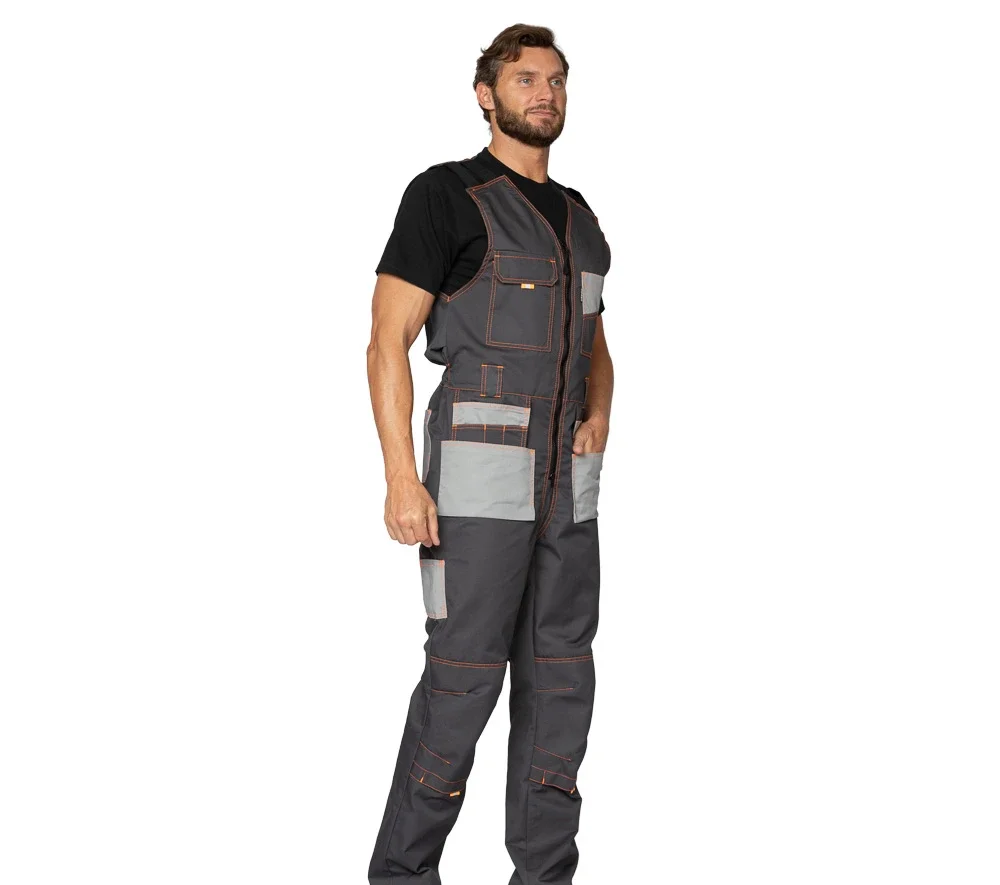 Полукомбинезон мужской "Бренд" серый/серый - фото 6