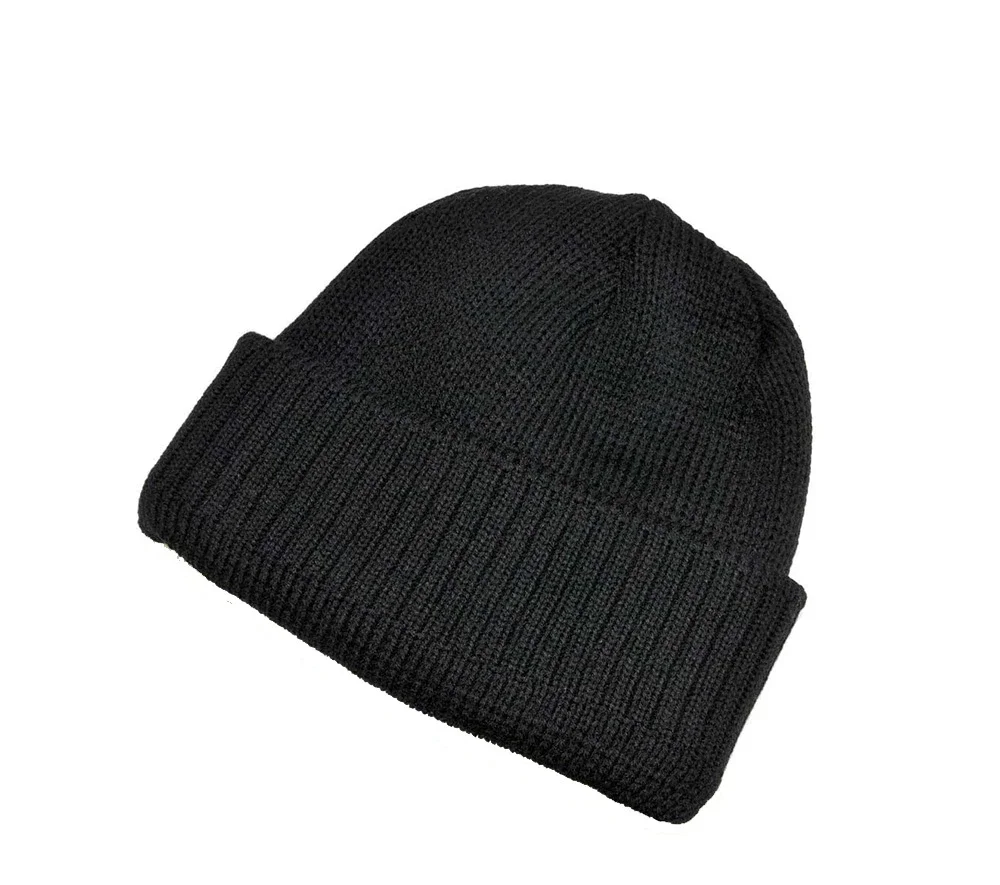 Шапка зимняя трикотажная чёрная - фото 1
