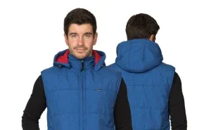 Жилет мужской утеплённый "Амур" васильковый/красный - фото 8