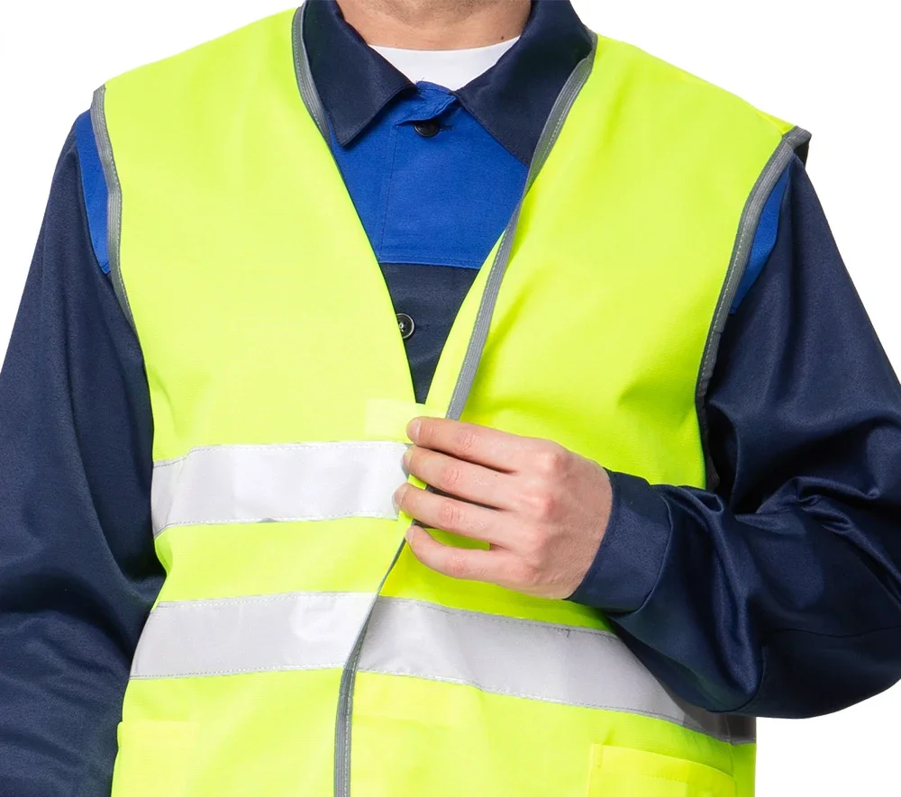 Жилет сигнальный "Спектр Лайт 1" лимонный с застёжкой на контактной ленте - фото 7