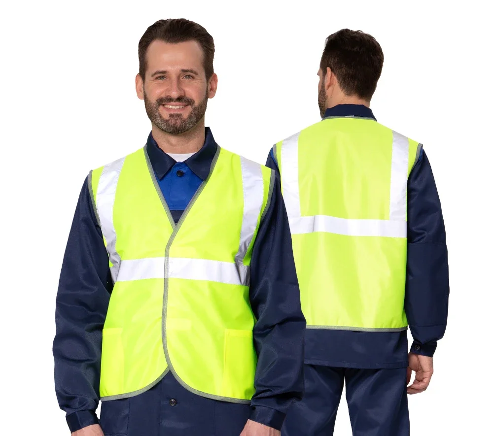 Жилет сигнальный "Спектр Лайт 2" лимонный с застёжкой на ленте велькро - фото 1