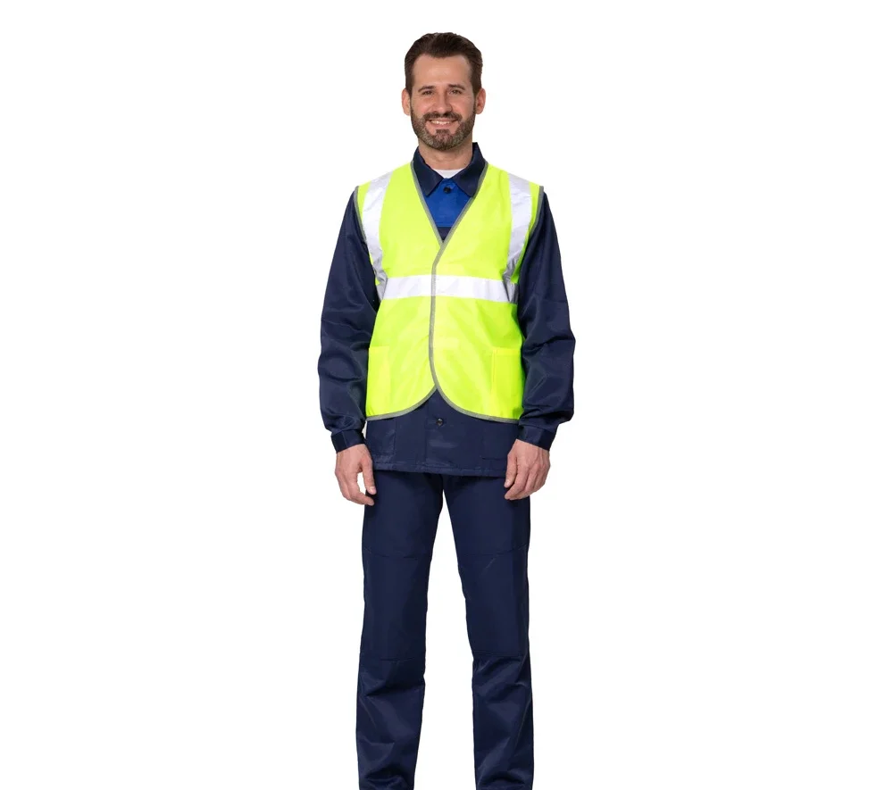 Жилет сигнальный "Спектр Лайт 2" лимонный с застёжкой на ленте велькро - фото 2