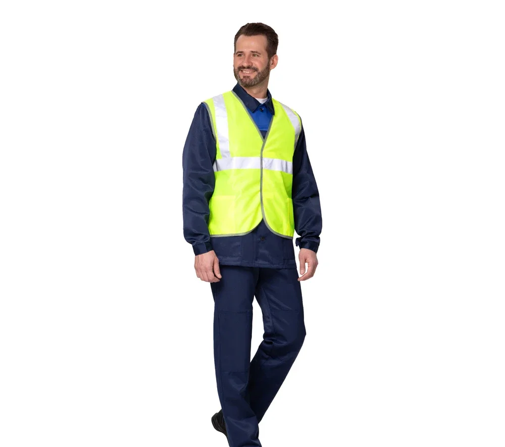 Жилет сигнальный "Спектр Лайт 2" лимонный с застёжкой на ленте велькро - фото 3