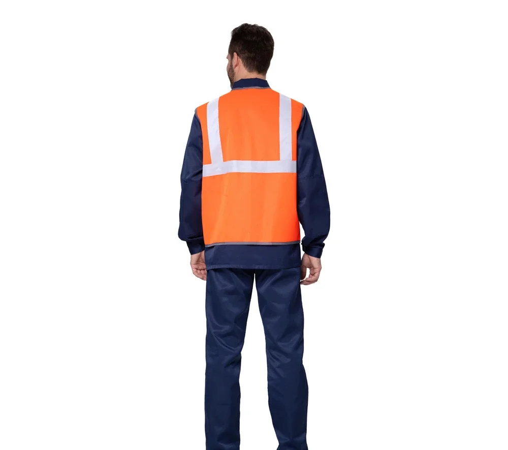 Жилет сигнальный "Спектр Лайт 2" оранжевый с застёжкой на ленте велькро - фото 4