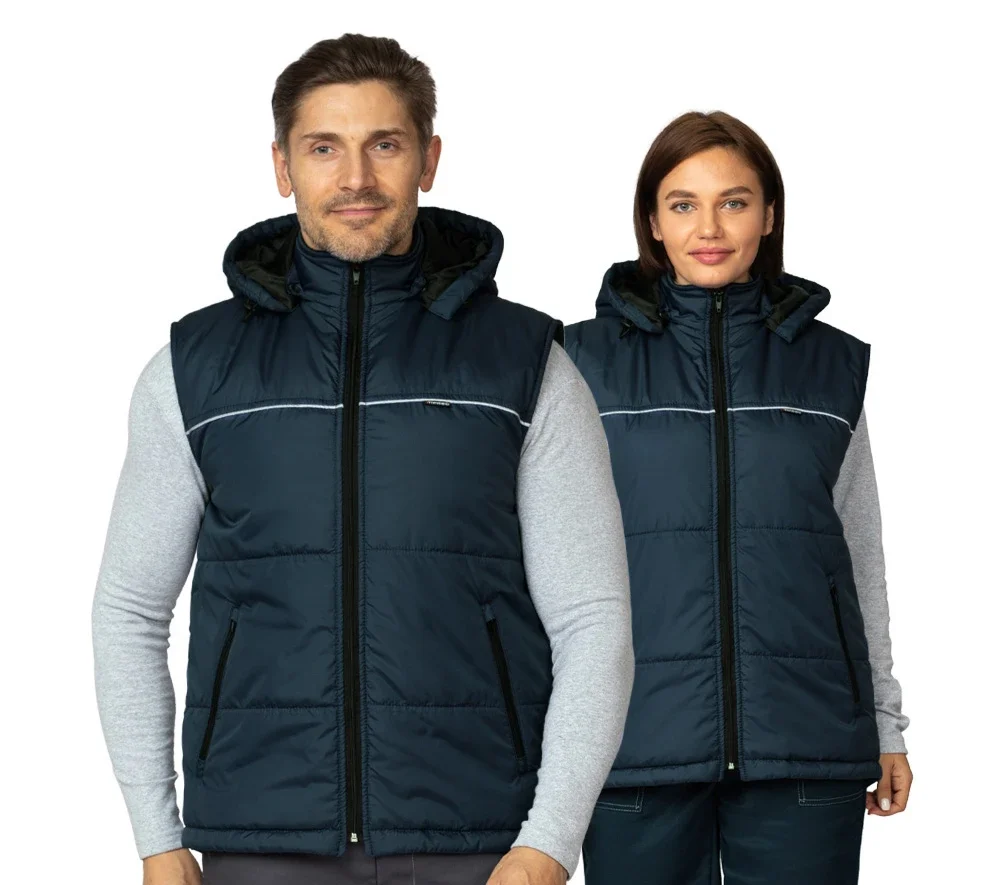 Жилет универсальный утеплённый "Кама" тёмно-синий - фото 1