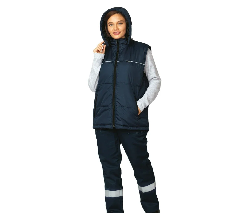 Жилет универсальный утеплённый "Кама" тёмно-синий - фото 3